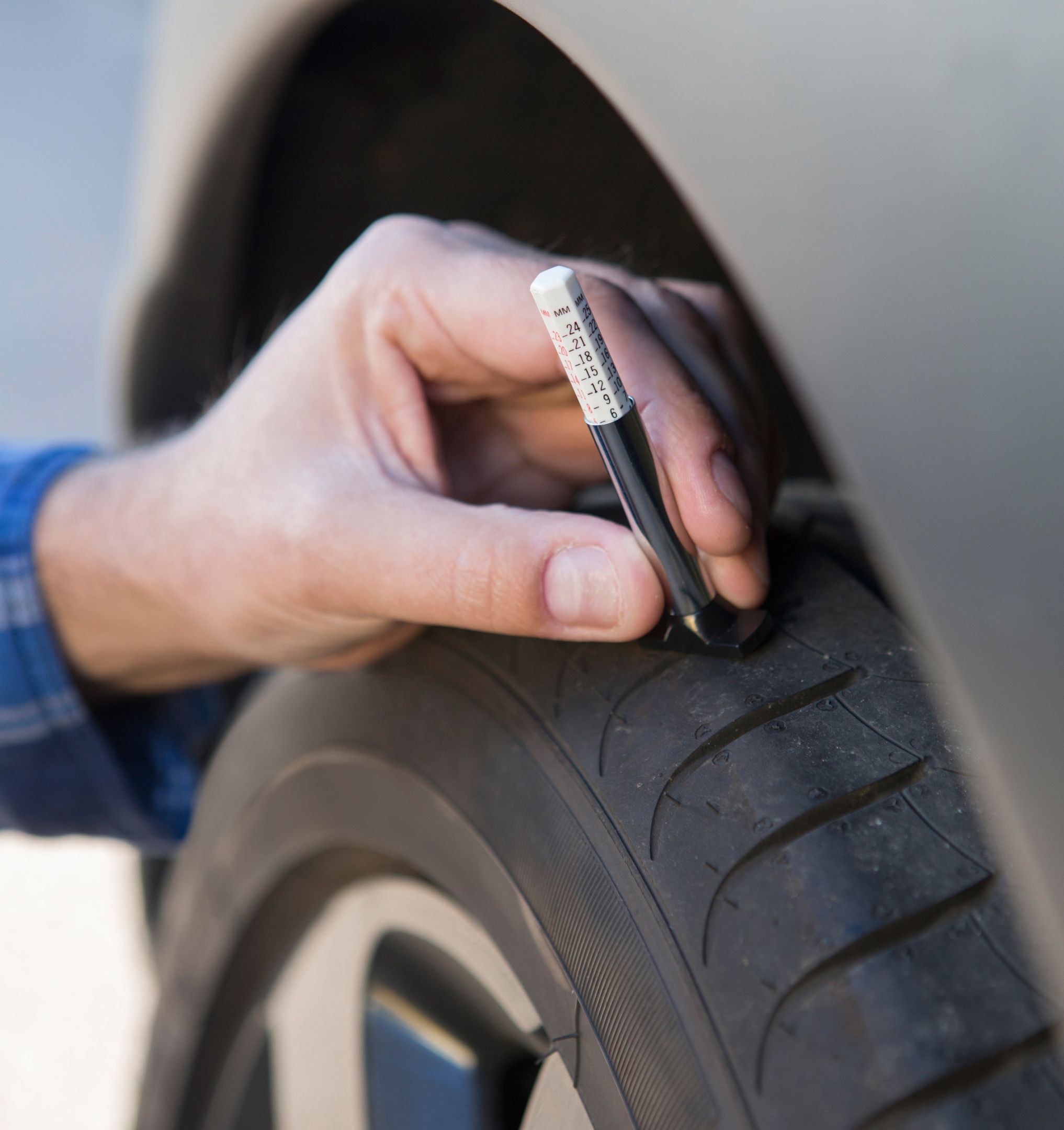 Medidor de desgaste do pneu